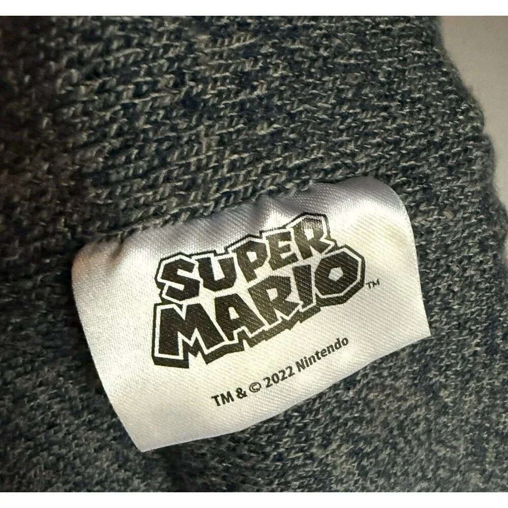 Super Mario Beanie Toboggan Hat Pom Pom 2022 Nintendo Youth One Size